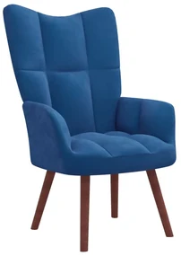vidaXL Relaxstoel fluweel blauw