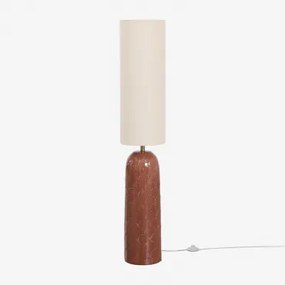 Staande Lamp Van Keramiek En Linnen Macarena Terracota - Sklum