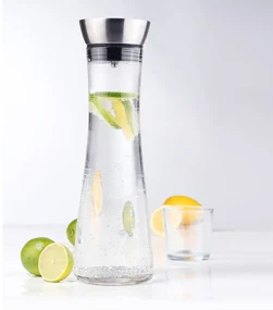 HI Waterkaraf met filter 1,2 L transparant