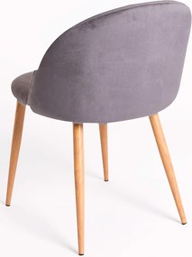 Set 4 Vint Fluwelen Stoelen