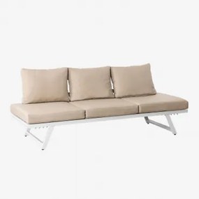 3-zits Verstelbare Aluminium Tuinbank Libanc Tapioca Beige - Sklum