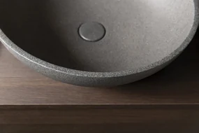 Sapho Turf betonnen waskom 44cm zwart graniet