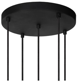 Lucide Marius hanglamp 55cm 5x E27 zwart