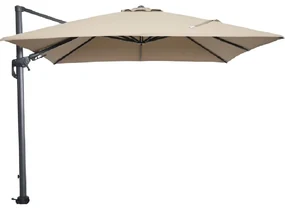 Garden Impressions Hawaii zweefparasol 300x300 cm - frame carbon black - doek taupe