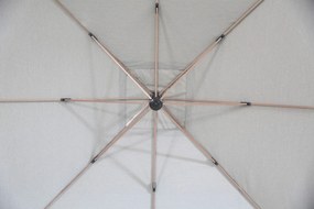 Zweefparasol  3.5x3.5m S1 (excl. voet) Grijs-antraciet Camello Mateo