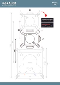 Brauer Stripe inbouw stopkraan zwart mat