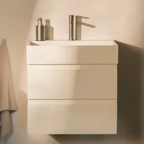 Badkamermeubelset Van Hout En Essenhoutfineer Met Geïntegreerde Wastafel Ona Wit & Spiegelloze & Goud ↑20 Cm Met Aftapkraan Zonder - Sklum