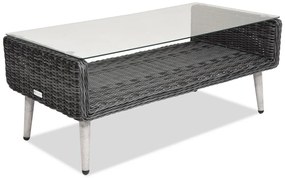 Garden Point antraciet Bilbao Coffee tuinmeubelen met kleine tafel voor 4 personen