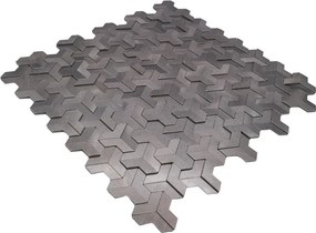 Zelfklevende Mozaïektegels Metaal | Trifold 3D Antraciet | 30,3×28 cm | Keuken, Bad &amp; WC