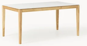 Eettafel Jackson met tafelblad in marmerlook, verschillende formaten, beige