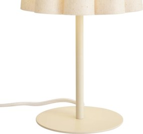Japandi tafellamp beige met stoffen kap 35cm - Jenni