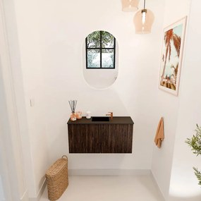 Mondiaz Joya 80cm toiletmeubel walnut met wastafel faye midden 1 kraangat urban
