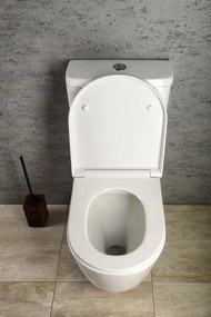 Sapho Turku duoblok toilet randloos wit met zitting
