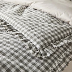 Gematelaasserd dekbed in gewassen katoen vichy, Georgette