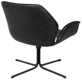Zuiver Nikki Zwart Leren Design Fauteuil