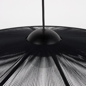 Zuiver Belle S Black Ronde Design Hanglamp Touw 65 Cm Zwart