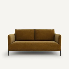 Compacte zitbank in fluweel, Oscar, ontwerp E. Gallina