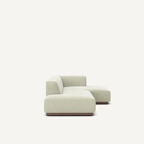 Rechter hoekbank in stonewashed fluweel, JACOPO