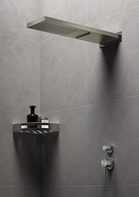 Hotbath Archie opbouw hoofddouche met 2 standen geborsteld gunmetal PVD
