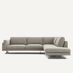 Chenille fluwelen hoekbank met longchair, César