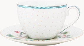 Porseleinen theekopje & schoteltje Jolie Dots