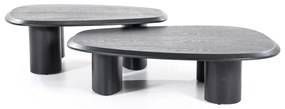 Eleonora Walter Zwarte Salontafel Kiezel Vorm 96x78 Cm - 96 X 78cm.