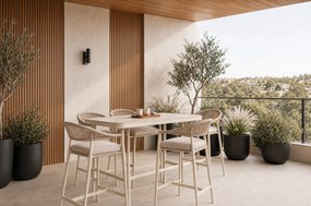 Barset 4 personen 150 cm Rope Taupe De Laan Projects