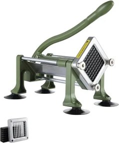 VEVOR Frietsnijder Aardappelsnijder met 3/8-inch roestvrijstalen mes, handmatige aardappelsnijder en hakselaar met zuignappen, ideaal voor aardappelen, friet, groenten, wortelen