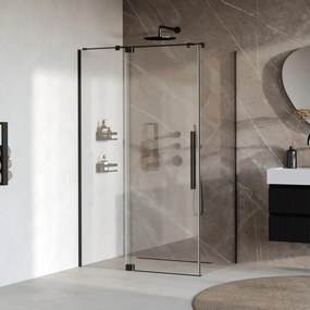 Brauer Stellar douchecabine met draaideur 120x80cm zwart mat