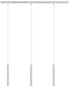 Modern railsysteem met 3 hanglampen wit 1-fase - Slimline Keno