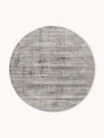 Rond handgeweven viscose vloerkleed Jane