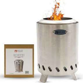HEAT Rookloze Vuurkorf Rokfri Small - RVS - 16x16x20 cm