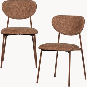 Stapelbare gestoffeerde eetstoelen Valor, 2 stuks
