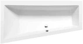 Polysan Andra asymmetrisch bad rechts 180x90x45cm wit