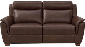 Goossens Excellent Bank Vlore bruin, leer, 2,5-zits, stijlvol landelijk