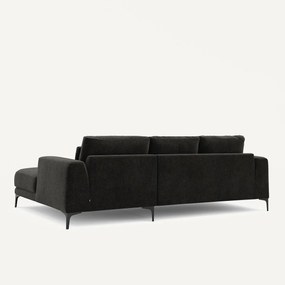 Hoekbank rechts van chenille fluweel, Marsile