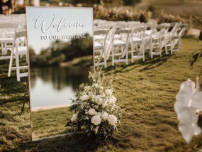 Spiegelsticker S13 – Welcome to our wedding