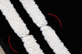 Tapijt HAMPTON Kader zwart - TWEEDE-KLASSE PRODUCT