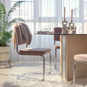 Set van 2 cantilever stoelen in fluweel, Sarva