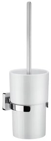 Smedbo Ice Toiletborstelhouder - open - wandmodel - chroom/porselein OK333P
