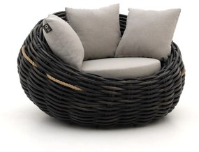 Lounge tuinstoel | Apple Bee Cocoon | Outdoor textiel | Zwart | Kees Smit Tuinmeubelen