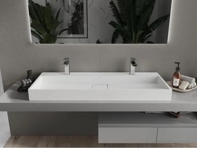 Mexen Ava opbouw wastafel van composiet 2/O 120 x 46 cm, wit - 23011202