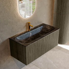 Mondiaz Kurve-dlux 100cm badmeubel shadow met 1 lade en wastafel big medium midden 1 kraangat lava
