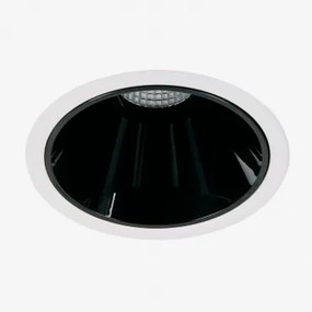 Downlight Led Inbouwspot Met Ronde Rand Ø8 Cm Voor Buitengebruik In Aluminium Luisiana Wit – Zwart & 23º & Wit Koud 4000k & 11 W - Sklum
