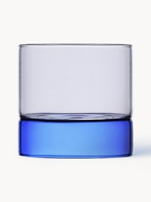 Handgemaakte borrelglazen Bamboo Groove van borosilicaatglas, 2-delig