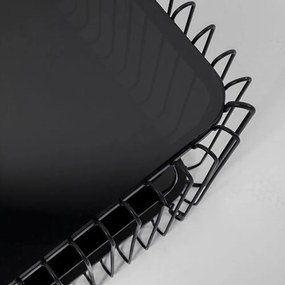 Kare Design Wire Double Rechthoekige Salontafel Met Glasplaat Zwart - 119.5 X 60cm.