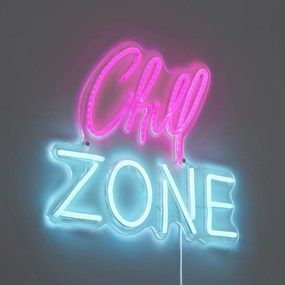 Neon wandlamp roze met blauw incl. LED - Chill Zone