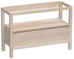 BRAUER Staand Wastafelonderkast - 120x46x80cm - 1 greeploos lade - uitsparing - hout - white oak 10064WOG