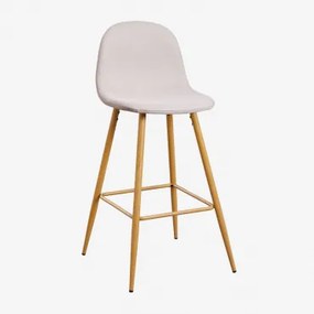 Verpakking Van 2 Glamm Hoge Krukken Beige – Crème & ↑75 Cm & Natuurlijk Hout - Sklum