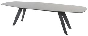 4 Seasons Outdoor Montana tafel met HPL blad slate antraciet 280 x 113 cm SALE  Tuintafel    antraciet weerbestendig